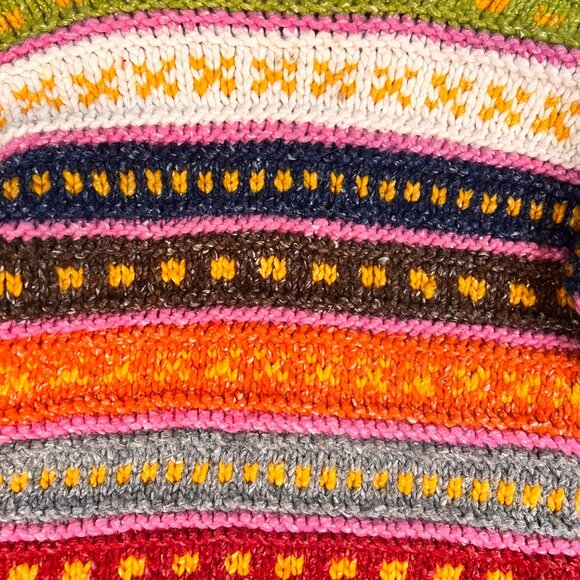 Yarina Threads Handmade Cotton/Wool Colorful Sweater Jacket Sz 2T/3T - Picture 8 of 8